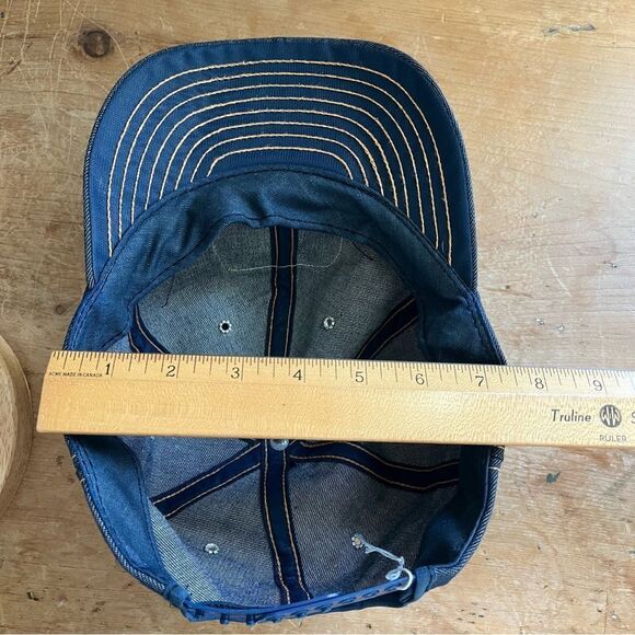 John Deere Trucker Hat Vintage Louisville Denim Adjustable Snapback Cap Patch - Picture 11 of 12